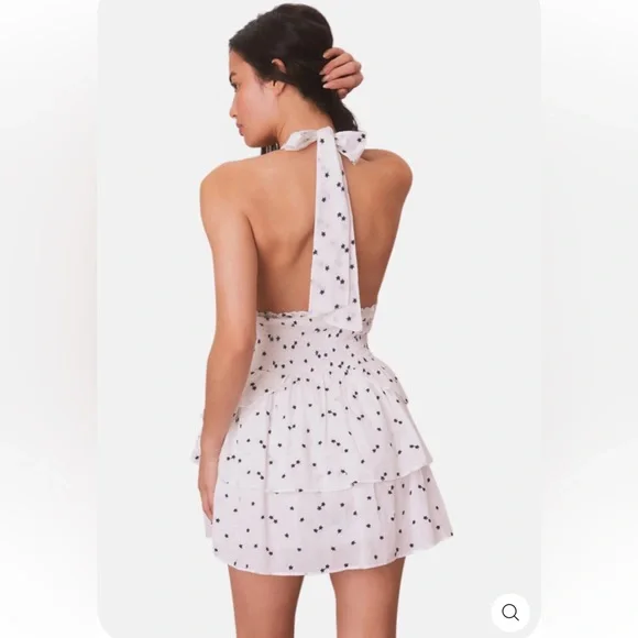 NWT LoveShackFancy Deanna Halter Mini Dress Ivory Starlight Size XXL - Picture 3 of 13